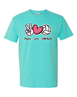 PEACE LOVE VOLLEYBALL T-SHIRT