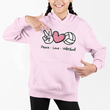 Load image into Gallery viewer, PEACE LOVE VOLLEYBALL HOODED SWEATSHIRT