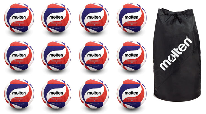 12 molten usav volleyballs with molten 12 ball bag