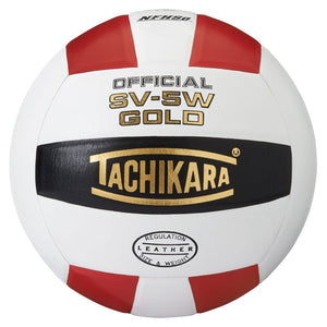 tachikara sv-5w gold volleyball scarlet white black