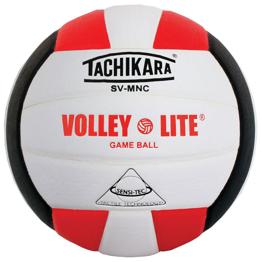 tachikara volley lite ball in red white black