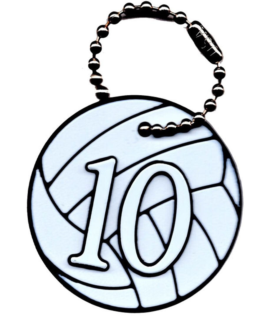 volleyball bag tag with player number