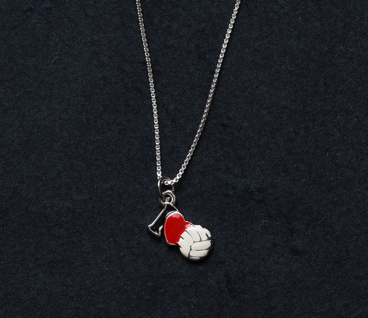 I heart volleyball charm on sterling silver necklace
