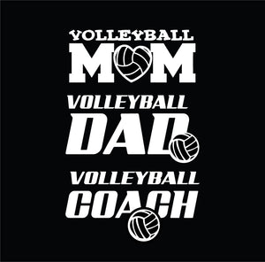 Volleyball Mom Volleyball Dad and Volleyball Coach car window decals