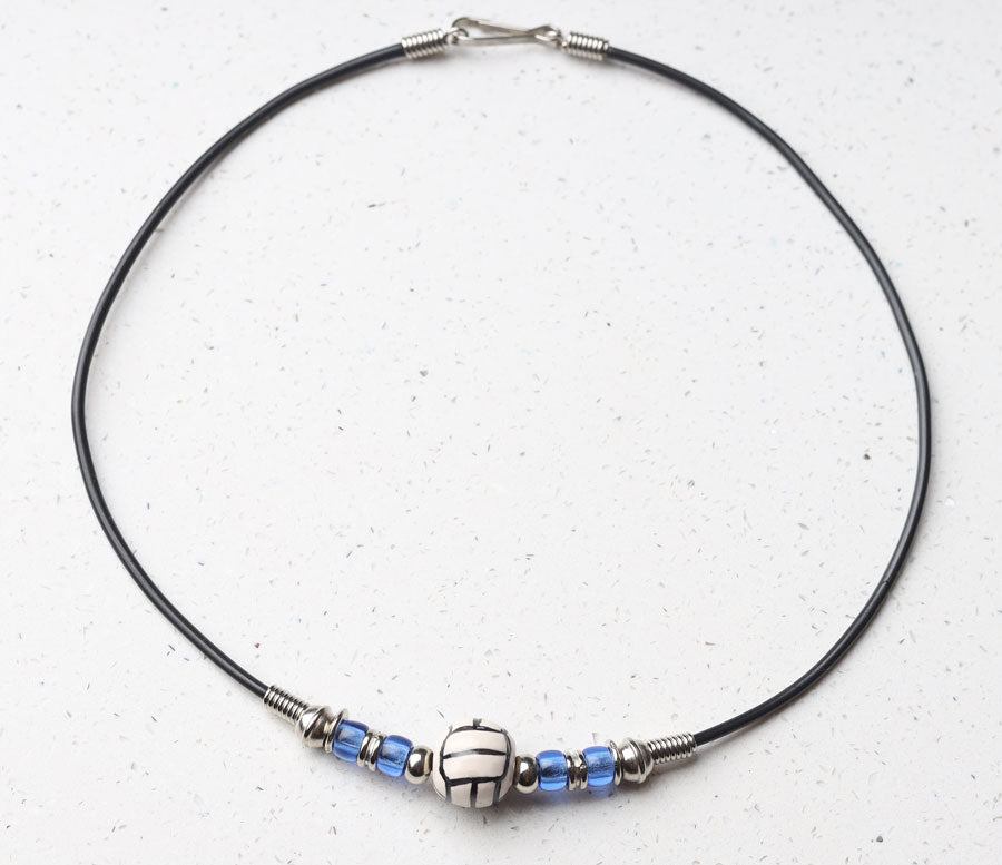 Royal Blue team color volleyball necklace