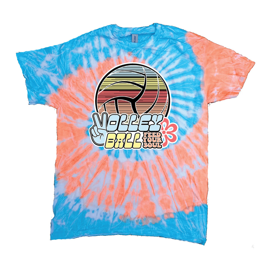 FEED YOUR SOUL Tie-Dye Volleyball T-shirt
