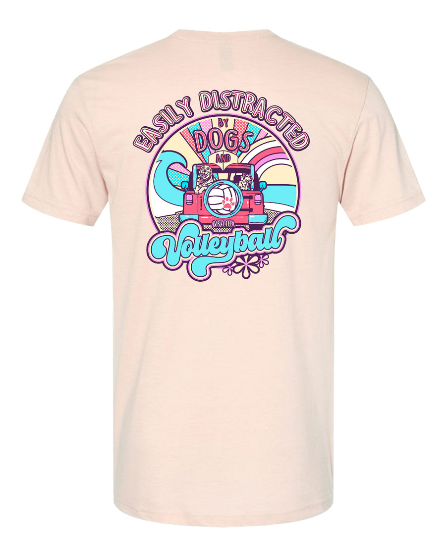DISTRACTED VOLLEYBALL T-SHIRT