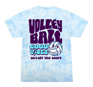 GOOD VIBES VOLLEYBALL TIE-DYE SHIRT