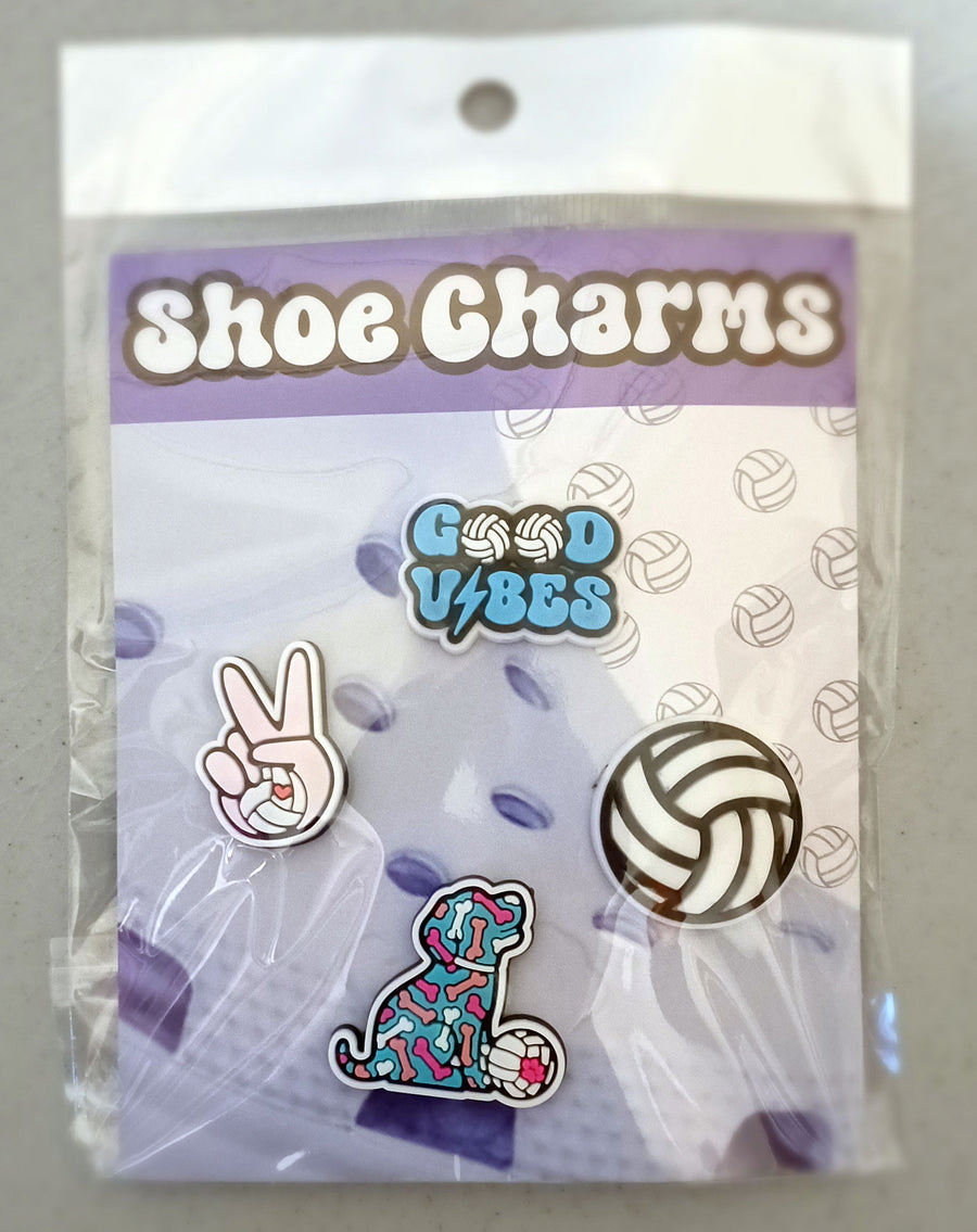 Volleyball Shoe Charms Set of Four