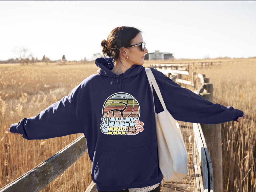 FEED YOUR SOUL Volleyball Hooded Sweatshirt