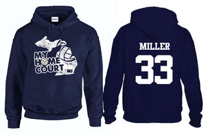 volleyball my home court michigan hooded sweatshirt