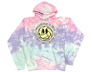 SMILE - Pastel Cloud Volleyball Hooded Sweatshirt
