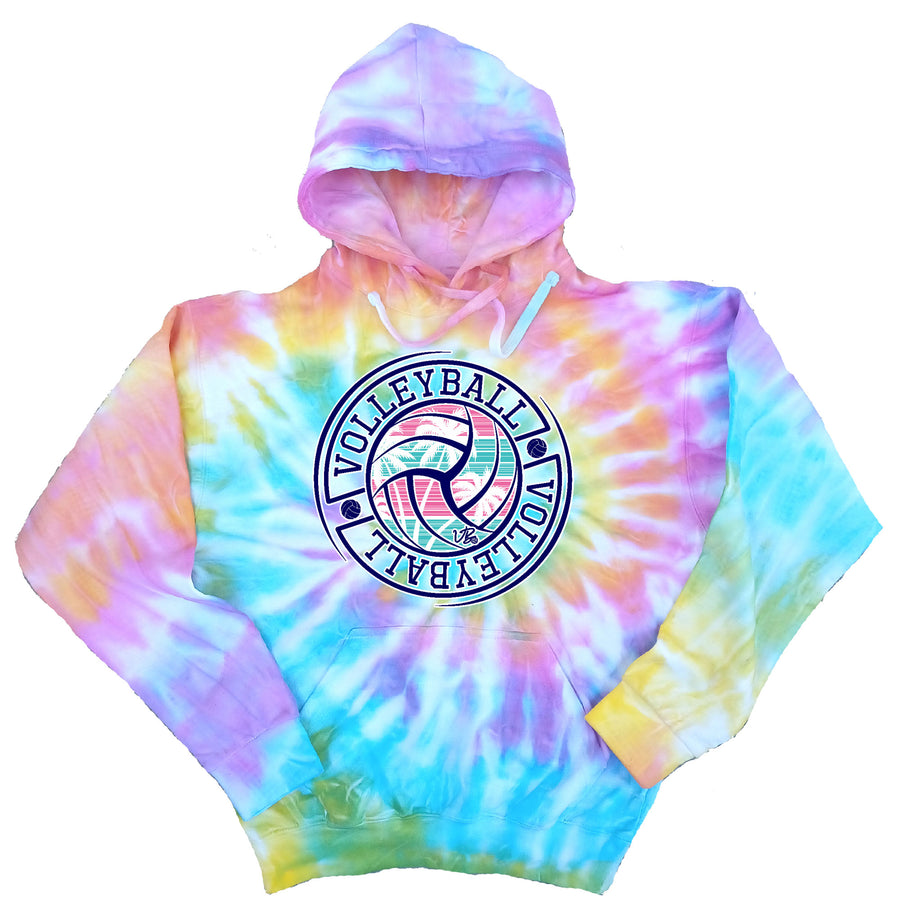 Pastel Rainbow Volleyball Hooded Sweatshirt