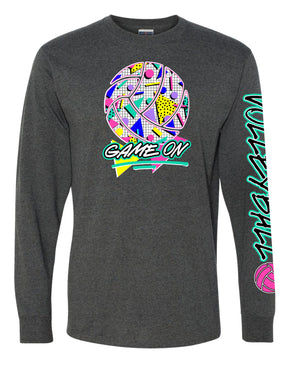 GAME ON Retro Volleyball Long Sleeve Shirt