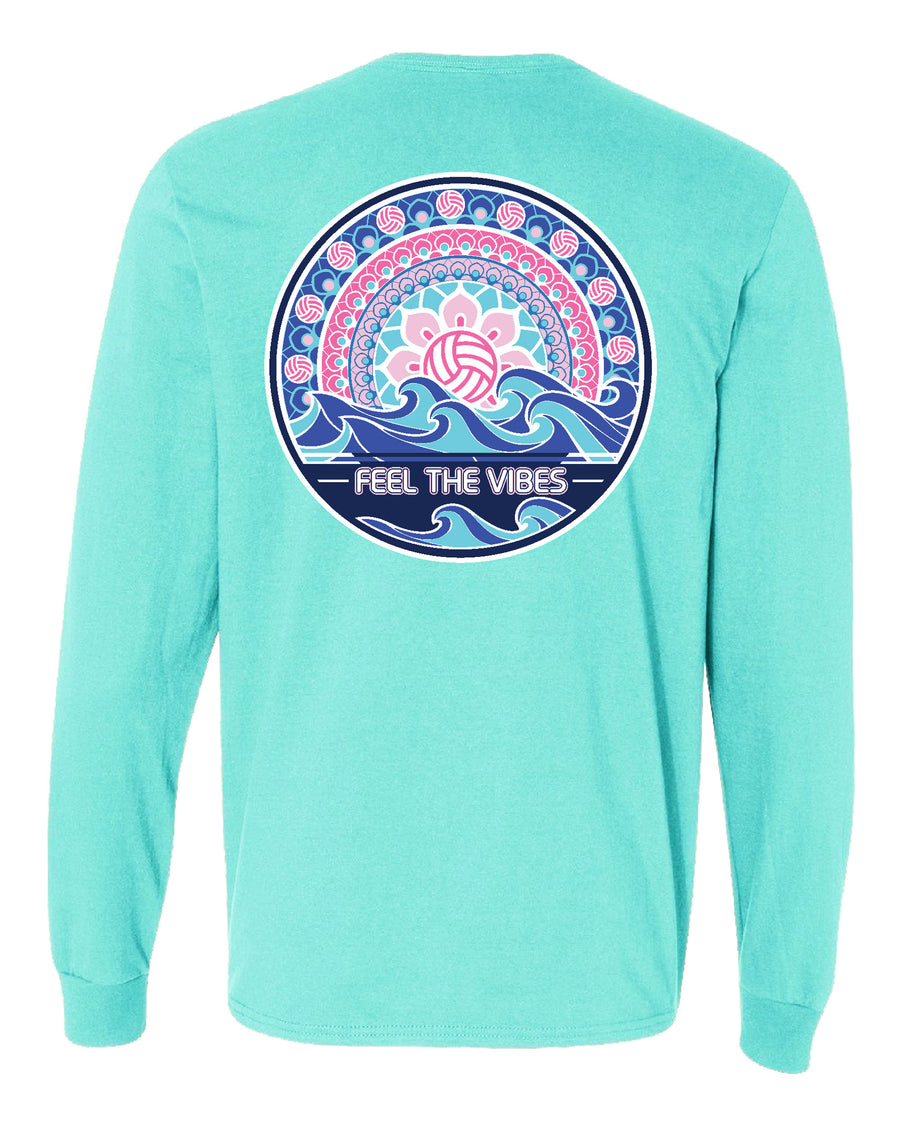 FEEL THE VIBES Volleyball Long Sleeve Shirt