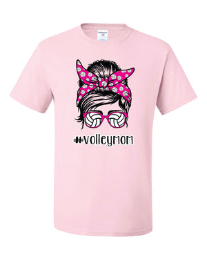 MOM BUN Volleyball Mom T-shirt