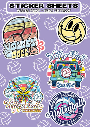 Volleyball Sticker Sheets 2023