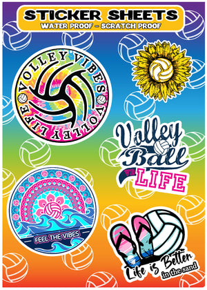 Volleyball Sticker Sheets 2022