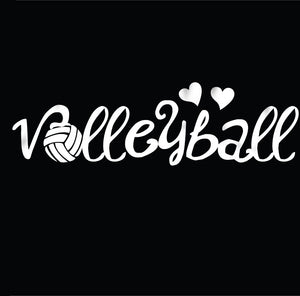 Volleyball Vinyl Stickers HEARTS