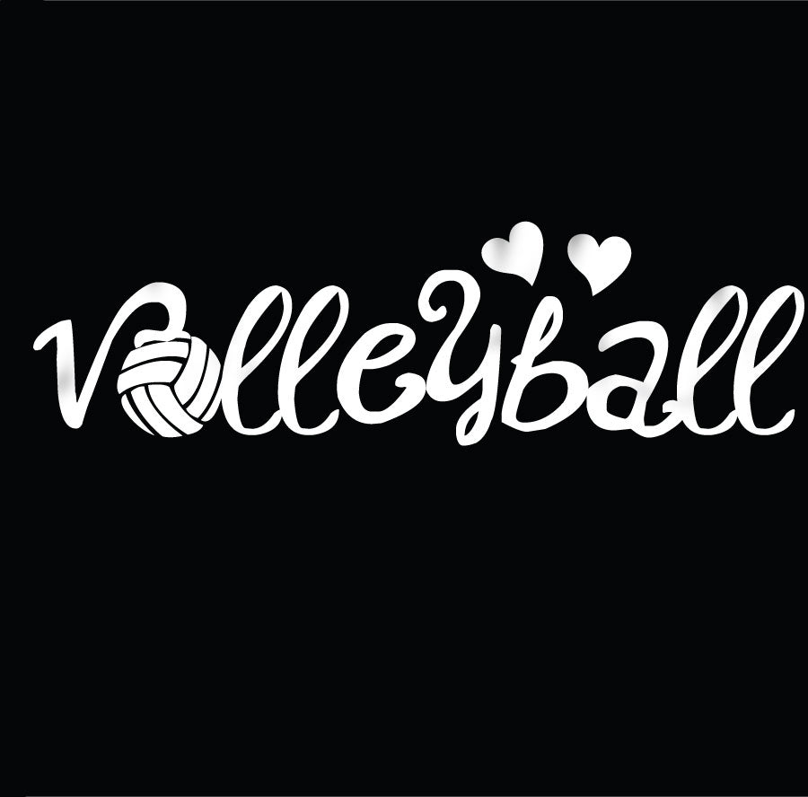 Volleyball Vinyl Stickers HEARTS
