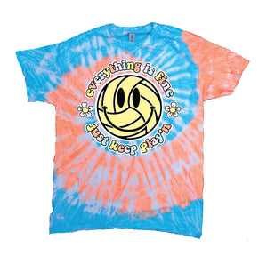 SMILE Tie-Dye Volleyball T-shirt