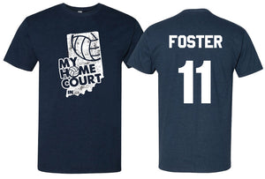 volleyball my home court indiana short sleeve tee